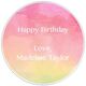 Rainbow Watercolor Round Gift Stickers in a Jar Image 2 of 2